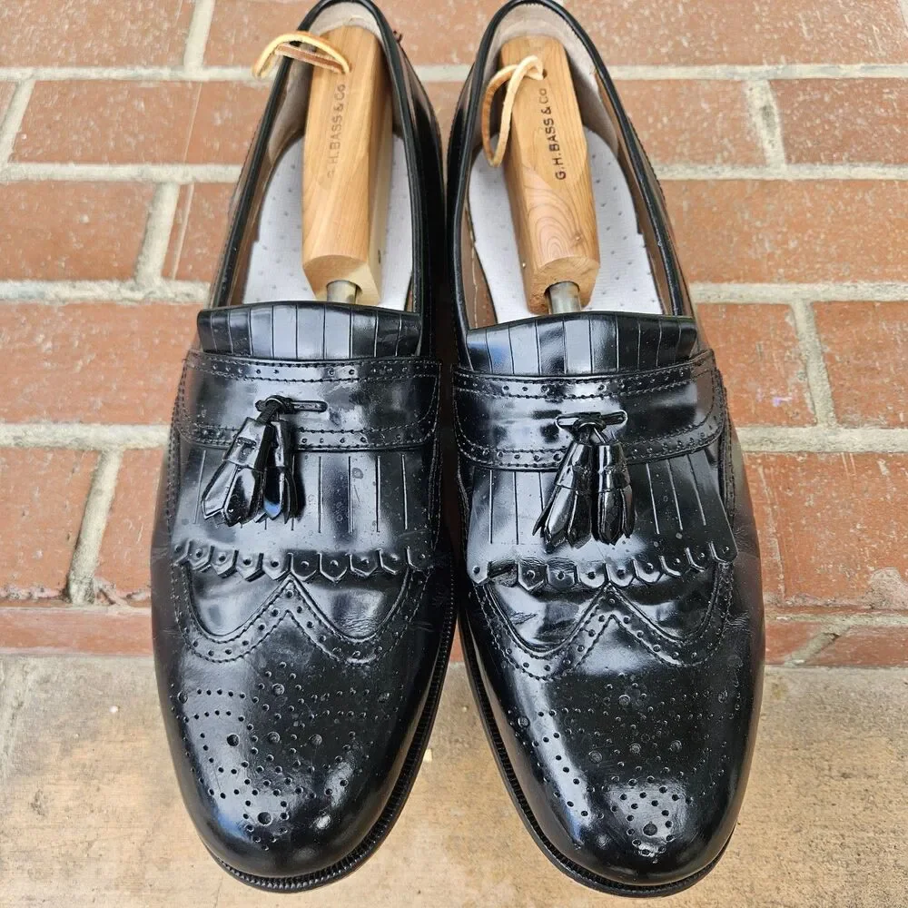 Bostonian First Flex Leather Tassel  Wingtip Dress Shoes Kiltie Size 13